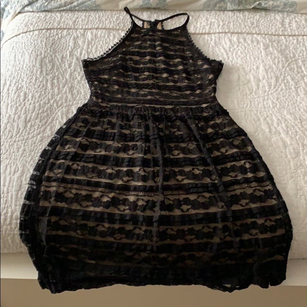 Halter Top Lace Mini Dress